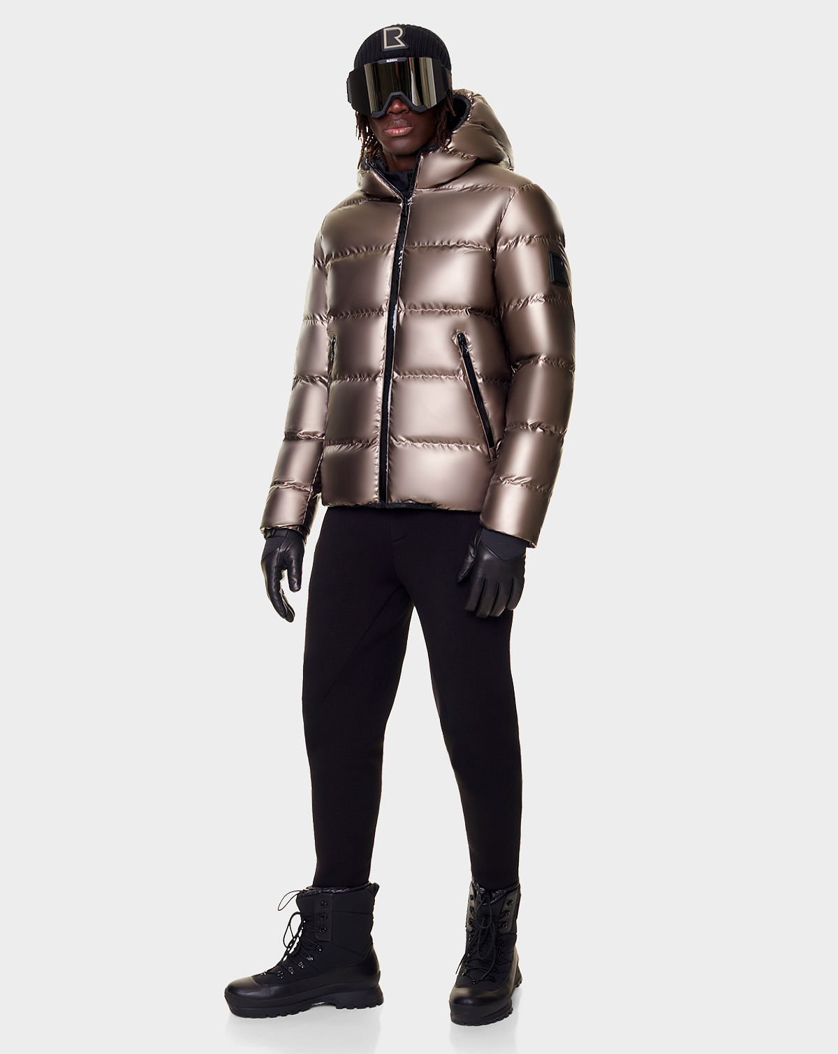 Men | CARTER Reversible Down Puffer | Metallic Chocolate