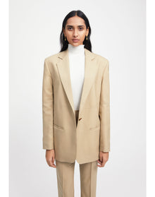 Mercedes | Classic Wool Boxy Blazer | Clay