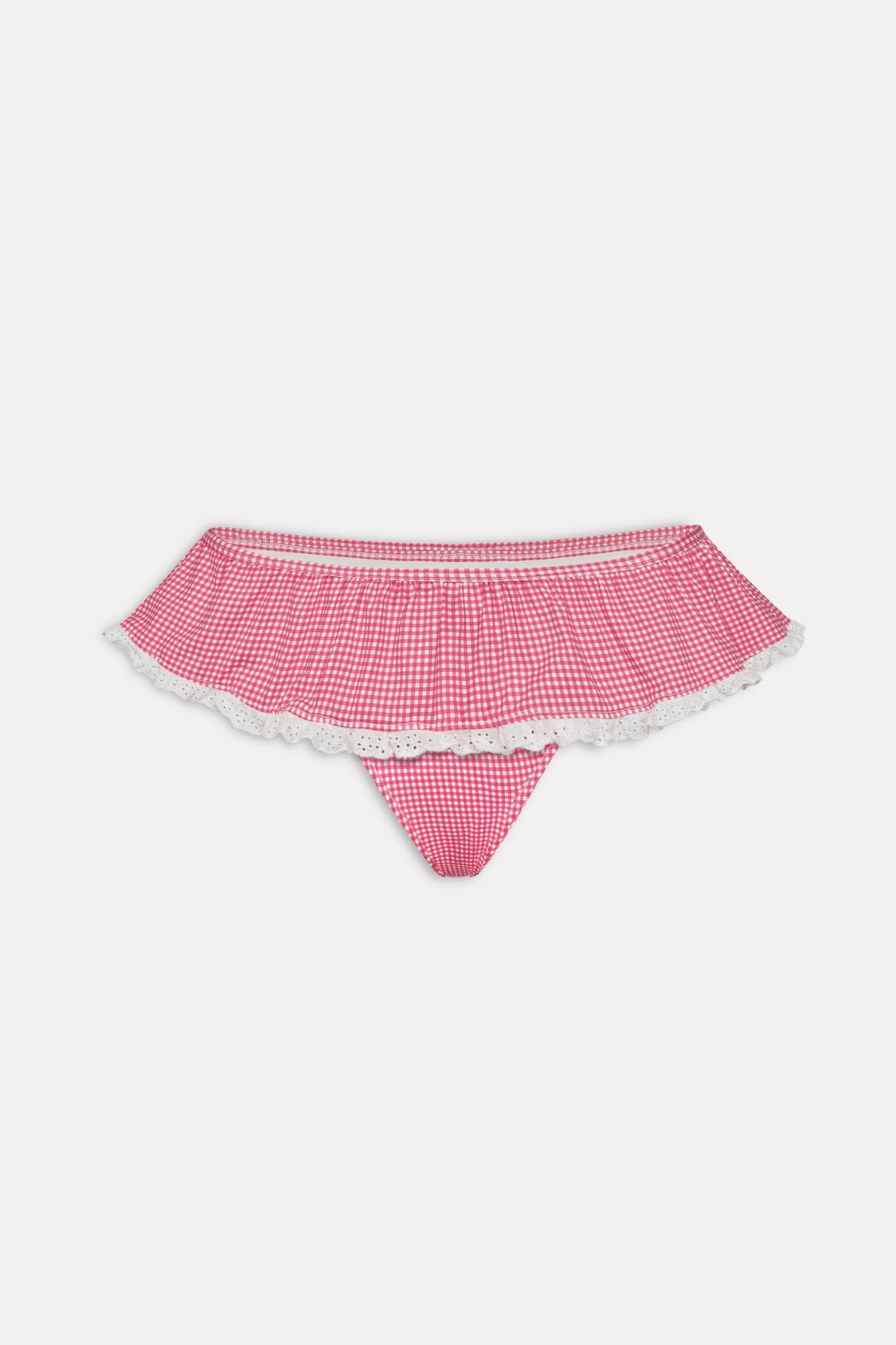 Mercer Swim Skirt Ladybug Gingham