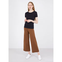 Merino Wide Leg Trouser | Women | Mushroom