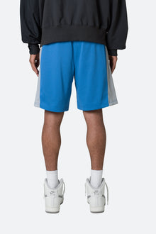 Mesh Paneled Shorts | Blue x Grey