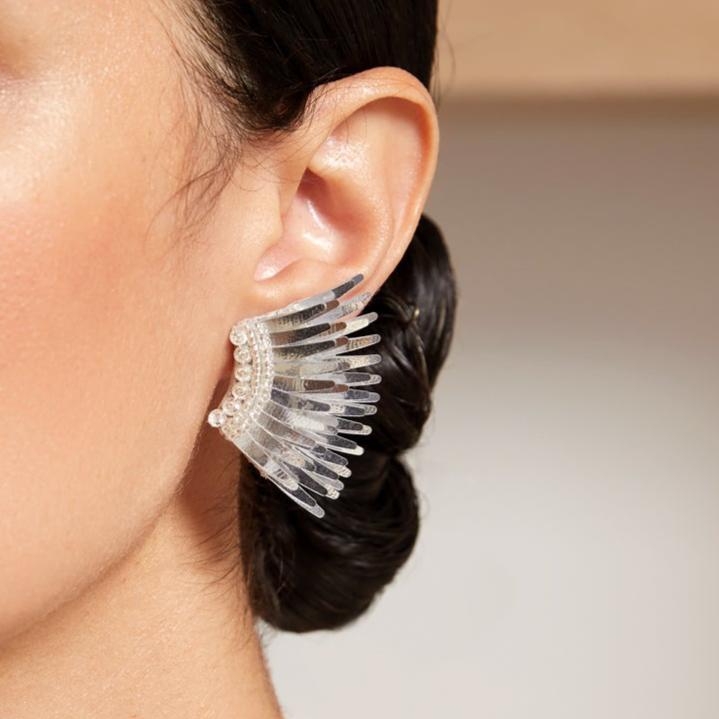 Mini Madeline Earrings | Silver | Rhodium Plated Brass