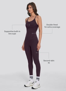 Contrology Crossback Bodysuit | Midnight Plum