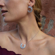 Crystal Madeline Hoop Earrings | Clear Crystal | Rhodium Plated Brass