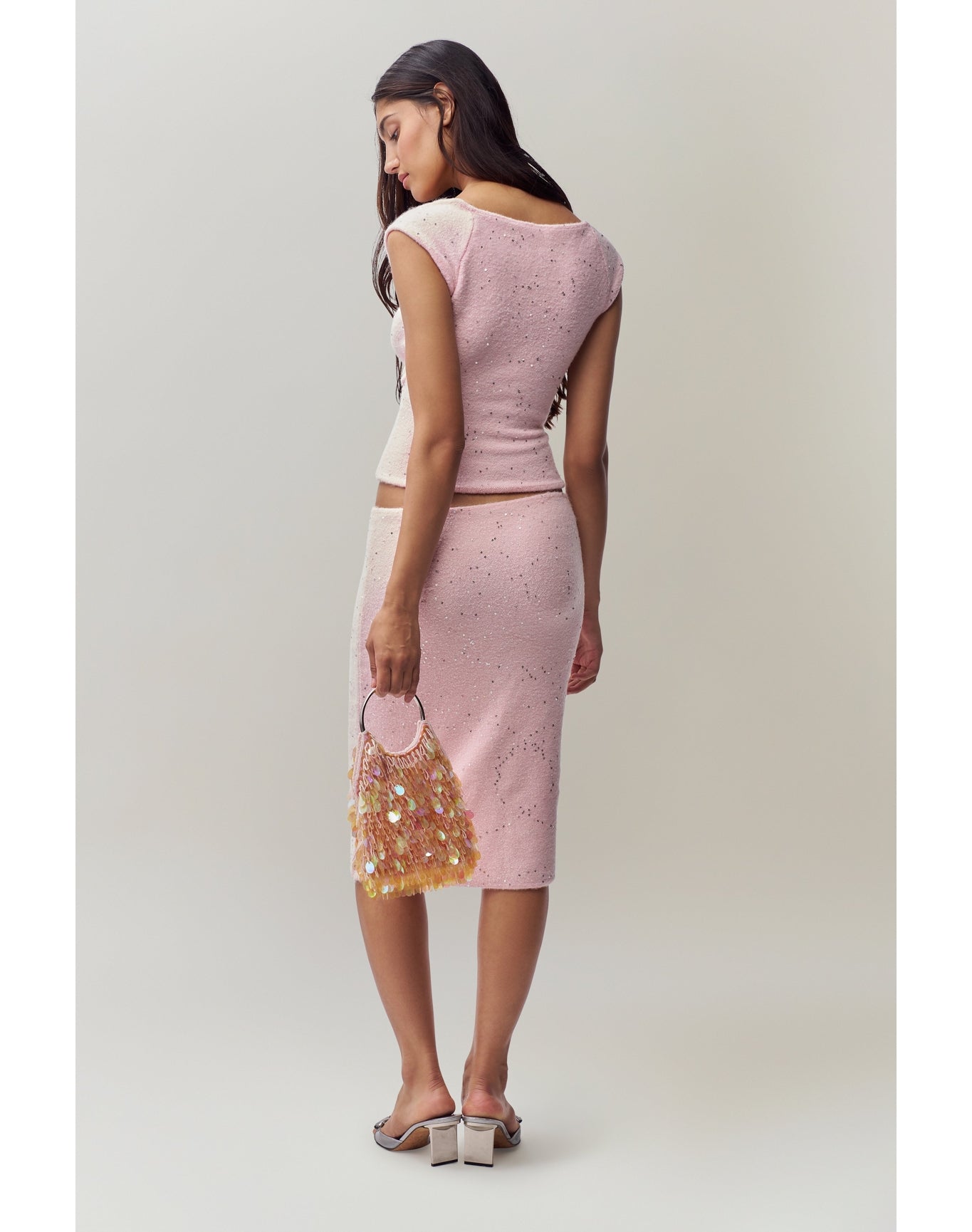Miki Sequin Knit Midi Skirt | Ballet Slipper