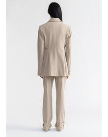 Mila | Waisted Blazer With Oversized Pockets | Ash