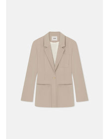 Mila | Waisted Blazer With Oversized Pockets | Ash