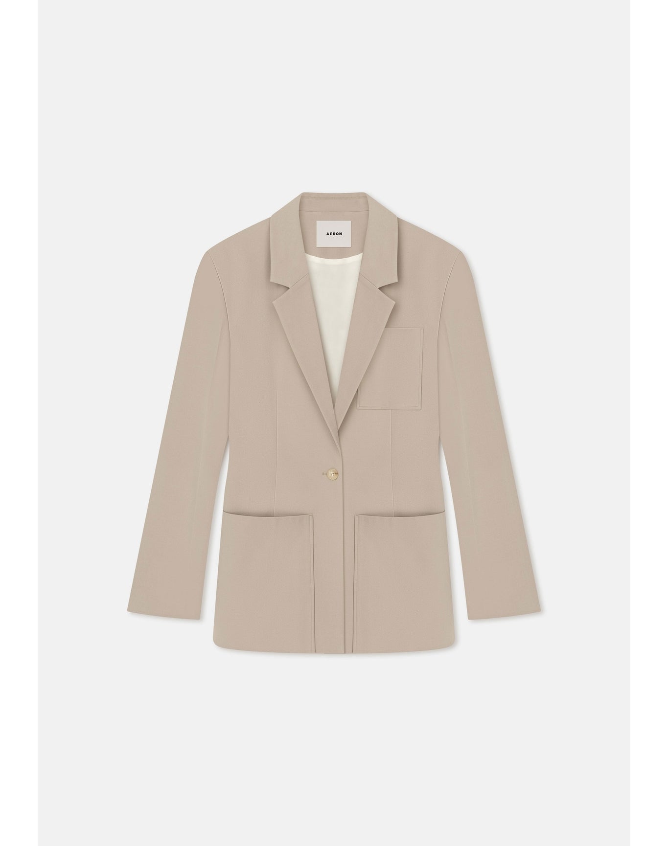Mila | Waisted Blazer With Oversized Pockets | Ash