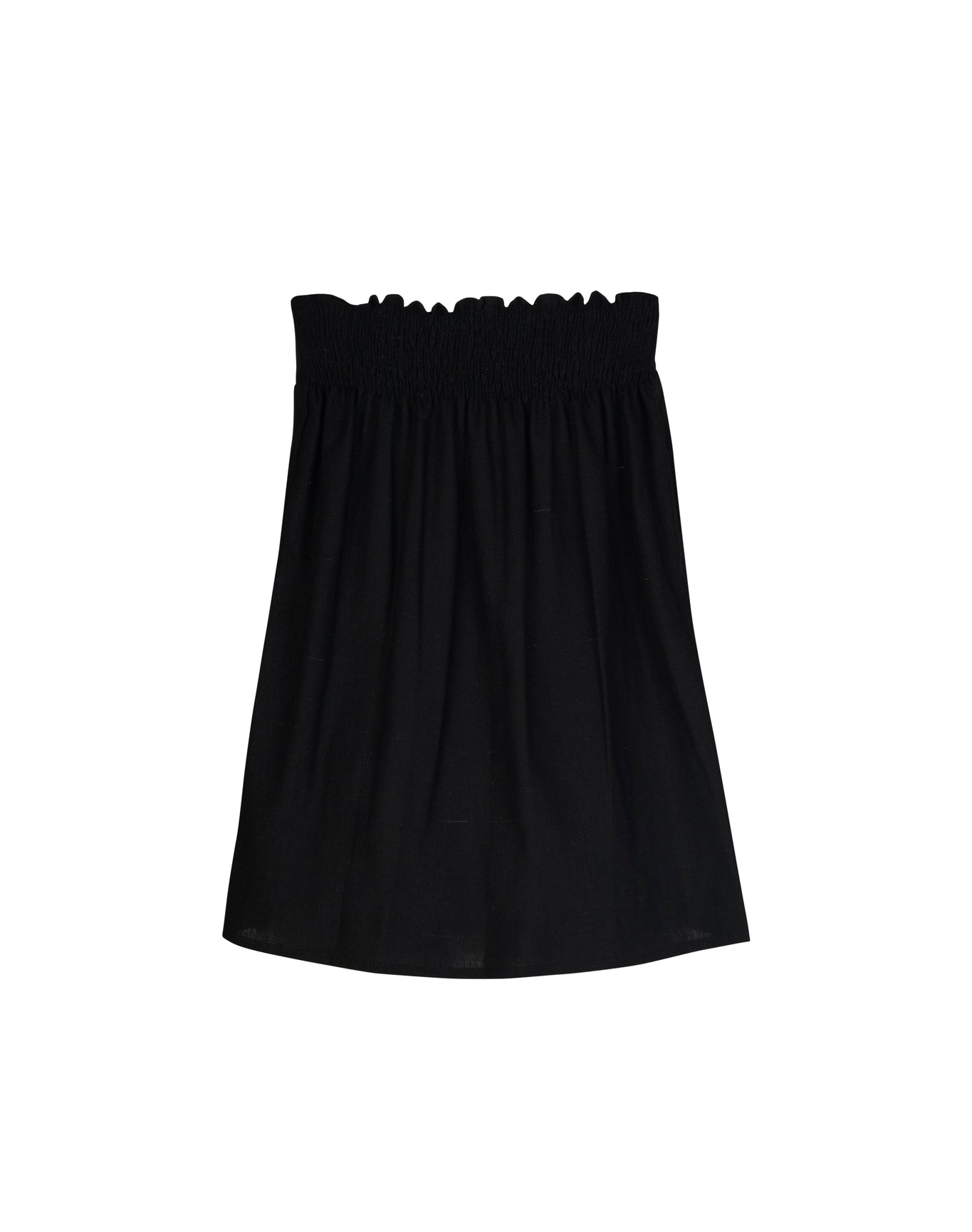 Milan Linen Blend Strapless Top | Black