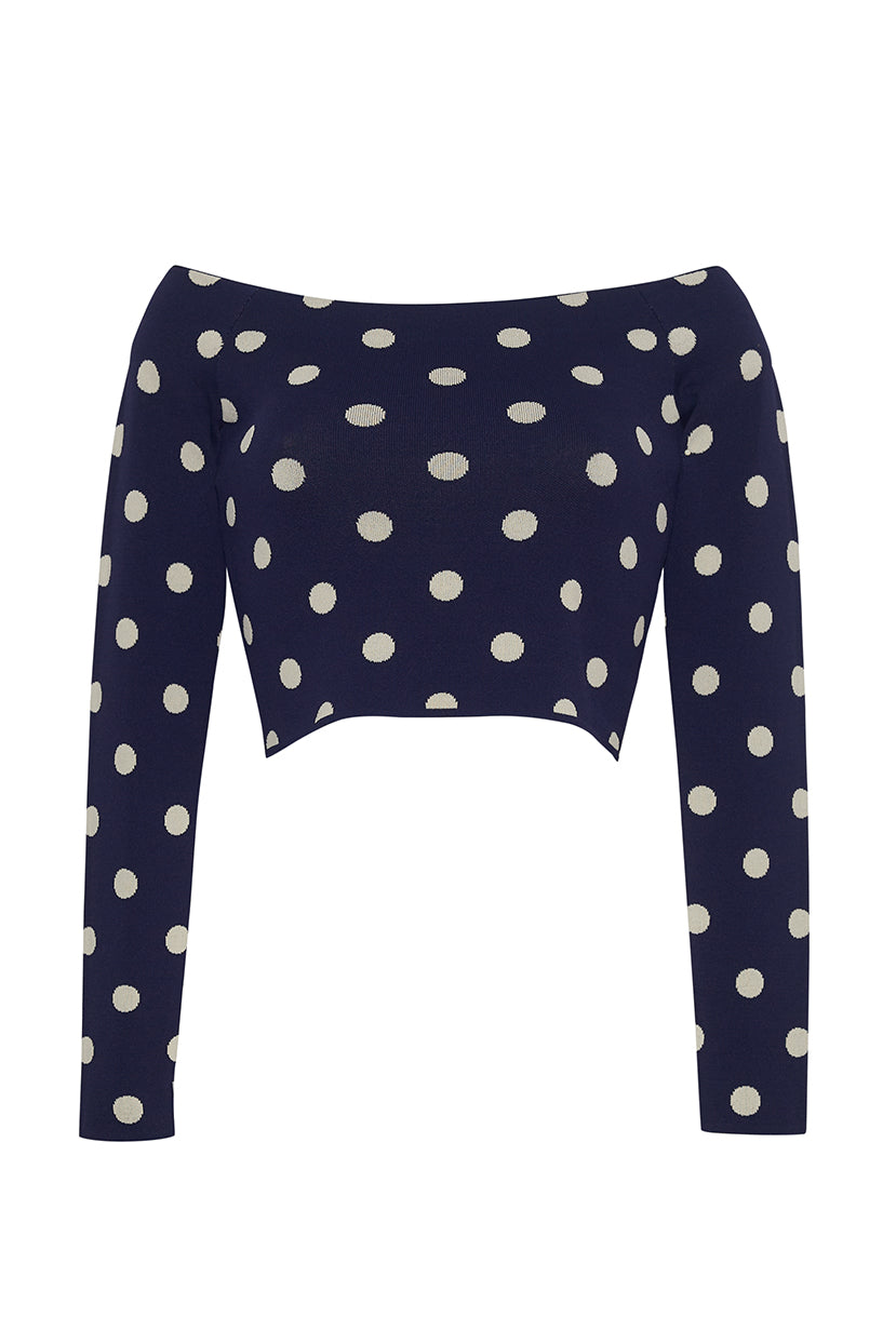 Milani Top | Classic Navy Dot