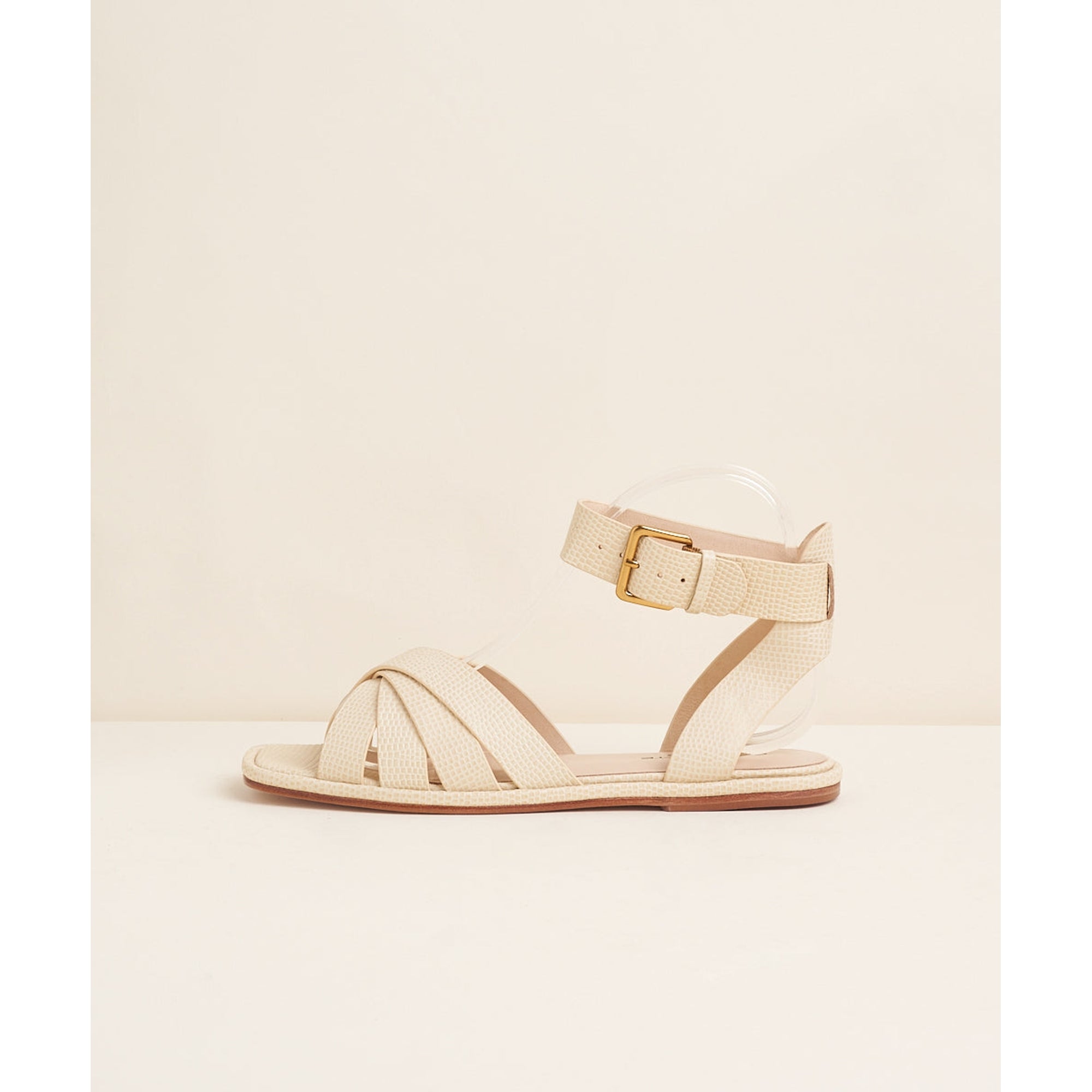 Milena Cute Summer Flat Sandal | Oat