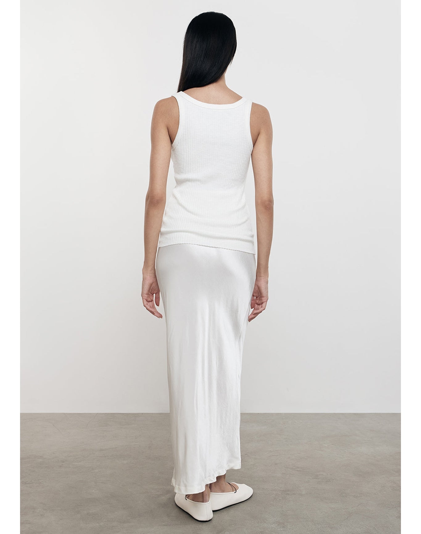Military Rib U Tank | White