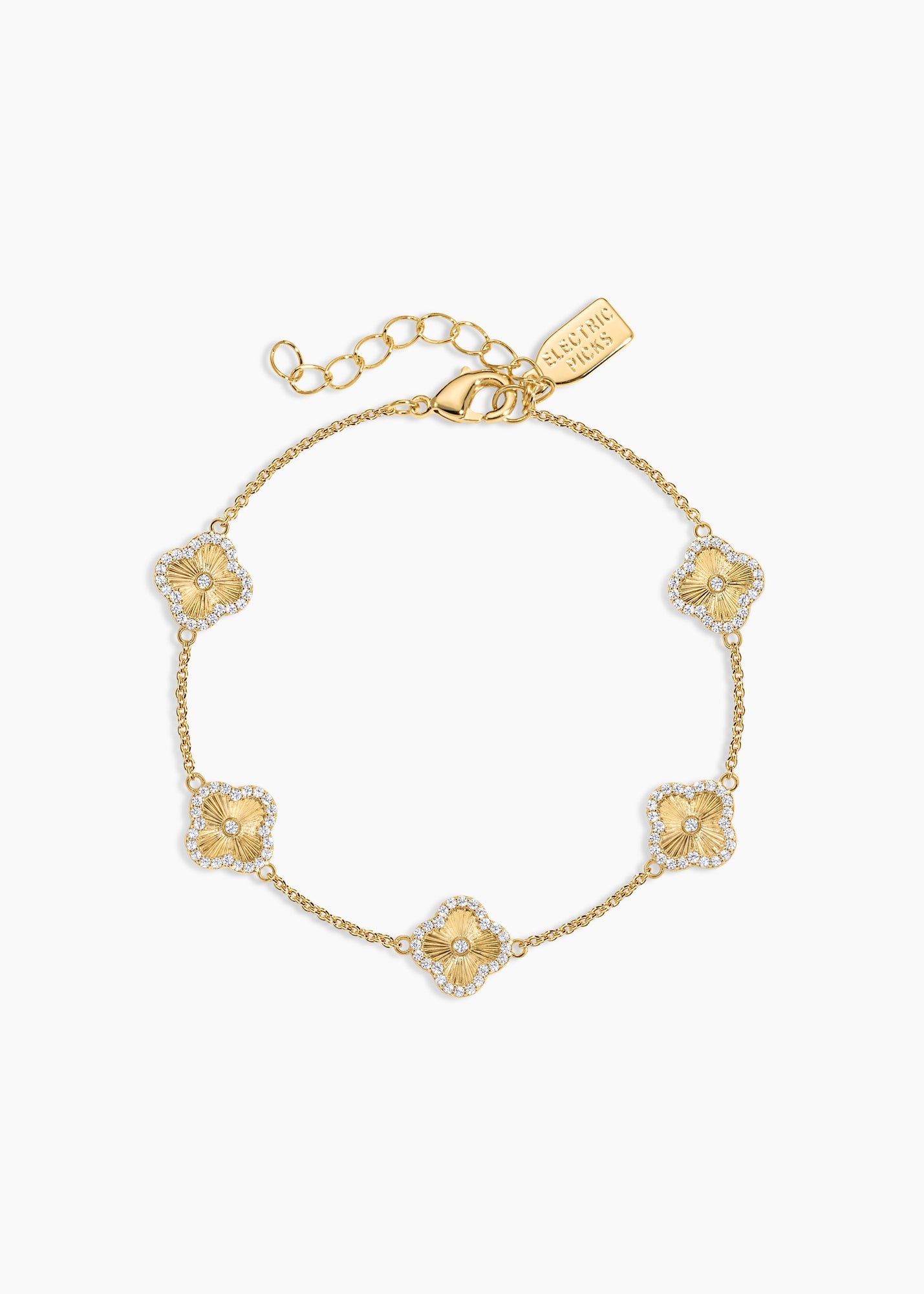Mini Icon Bracelet | Clear Crystal | 14K Gold Plated