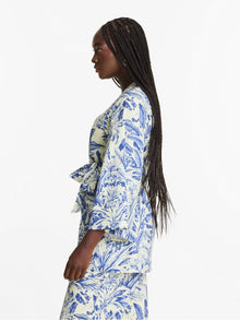 Printed Cotton Poplin Mini Kimono | Toile Blu