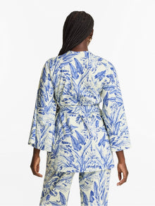 Printed Cotton Poplin Mini Kimono | Toile Blu