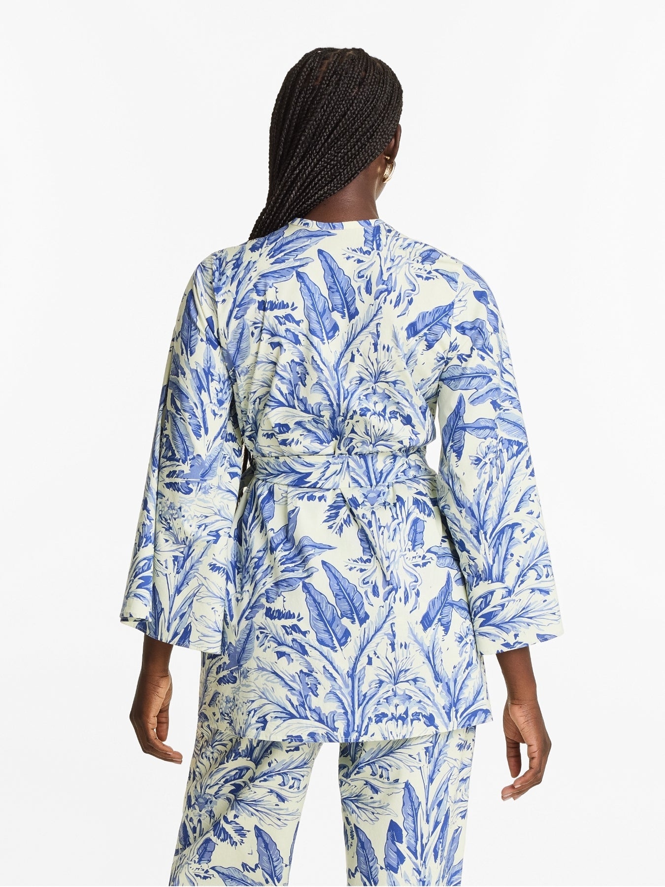 Printed Cotton Poplin Mini Kimono | Toile Blu