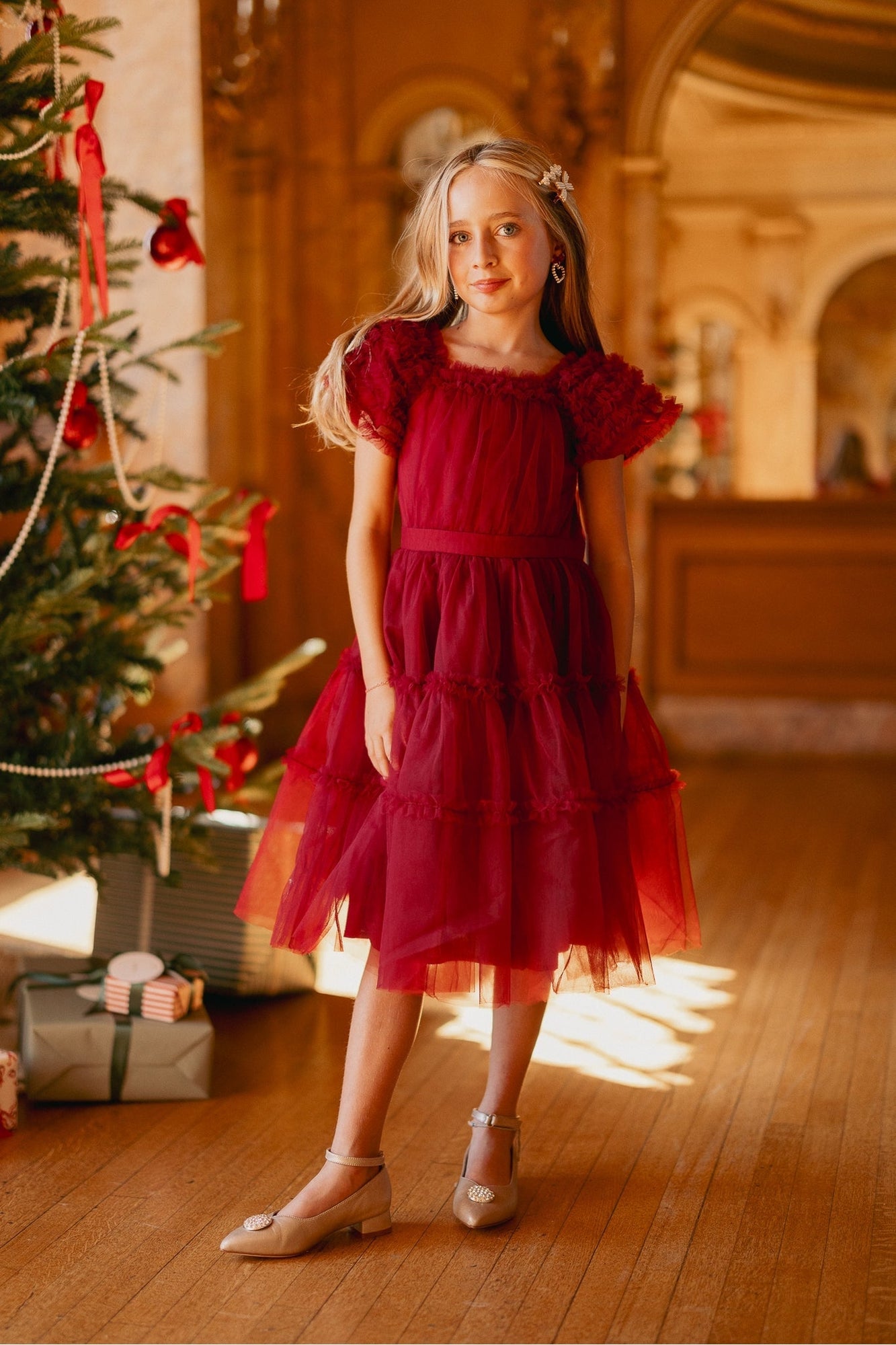 Girls | Mini Eclair Dress | Red