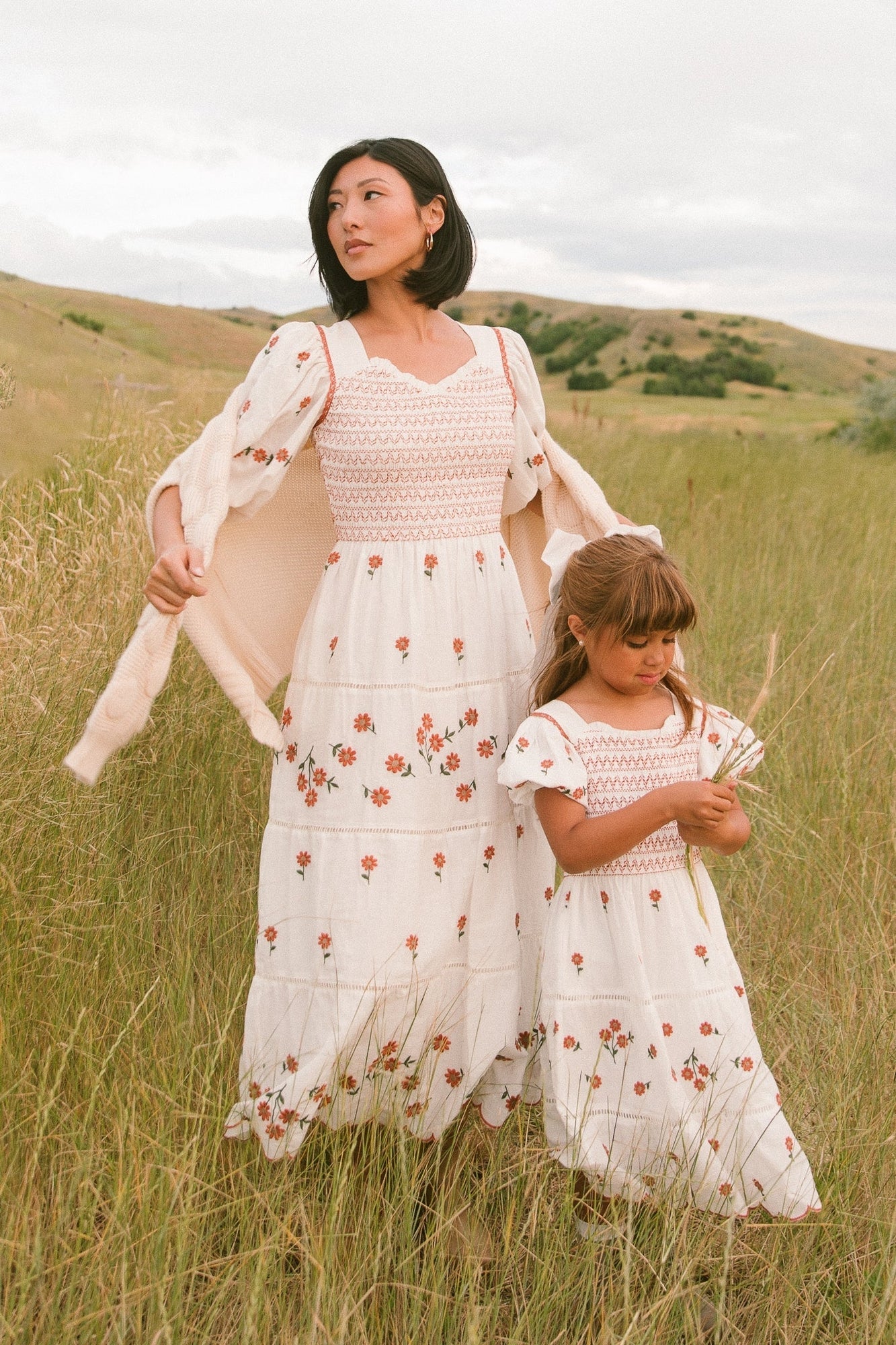 Girls | Mini Greta Dress | White x Floral x Multi