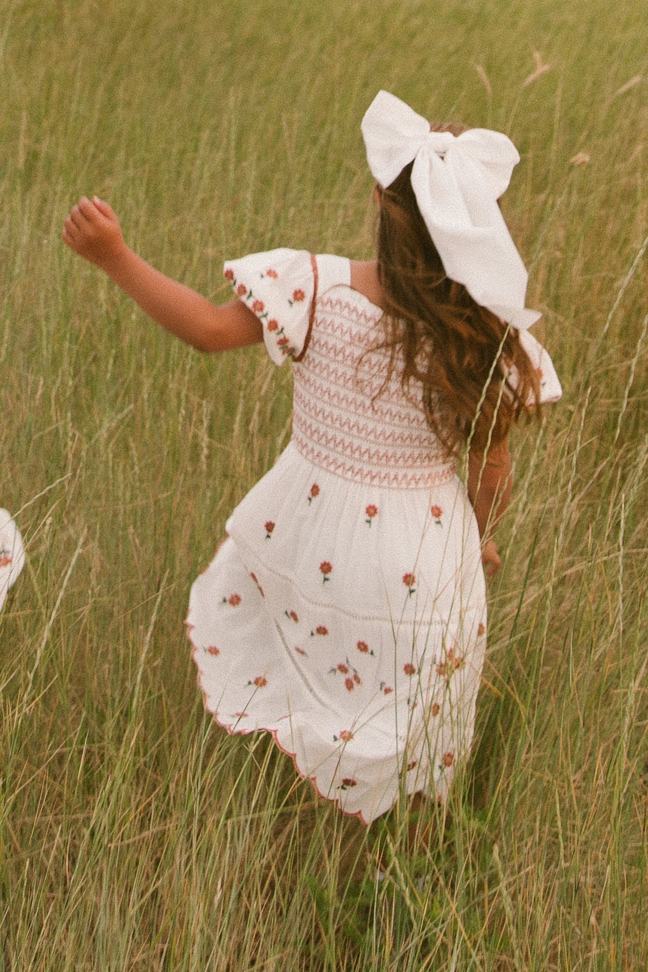 Girls | Mini Greta Dress | White x Floral x Multi