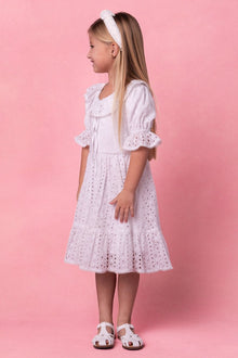 Girls | Mini Sadie Dress | White