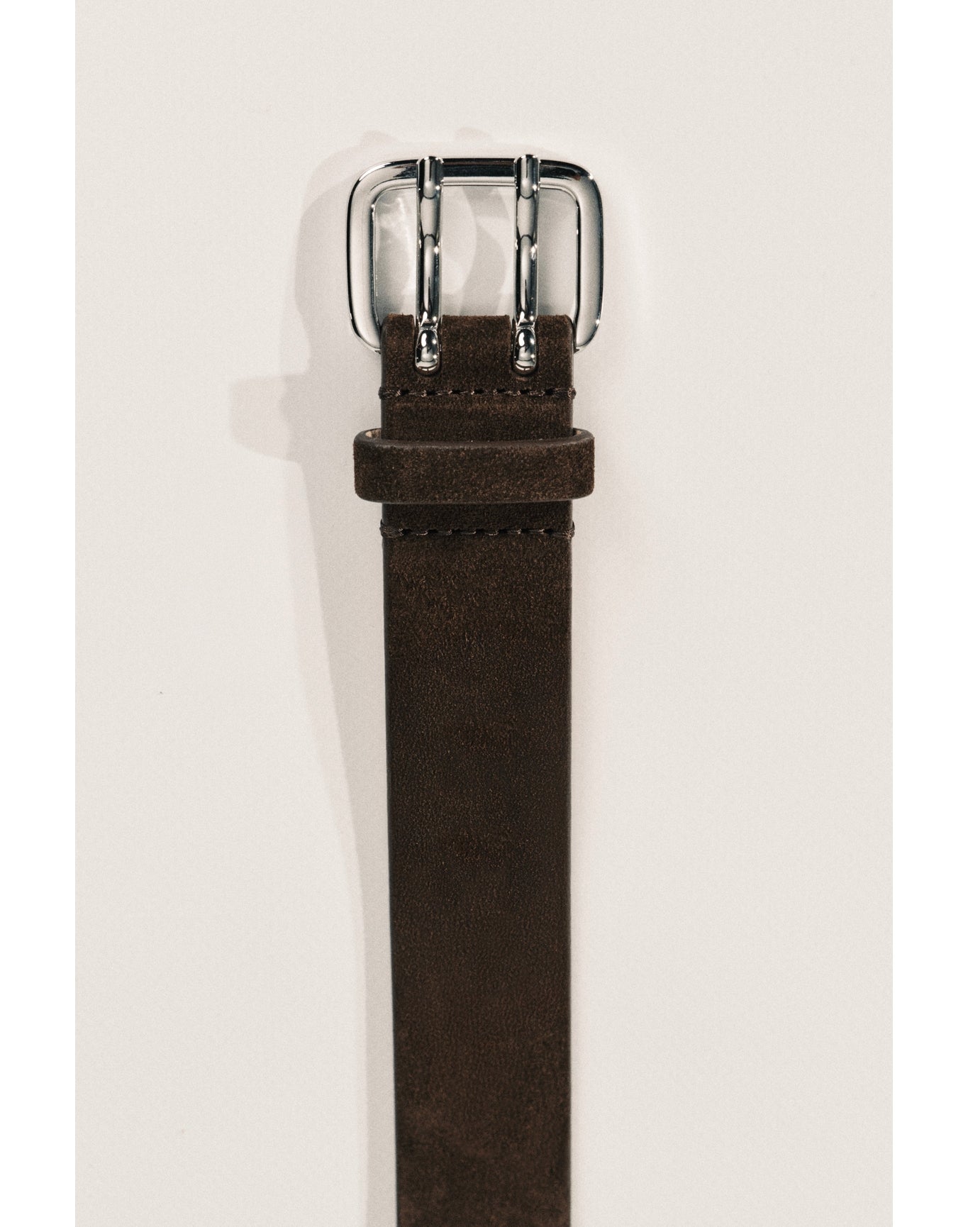 Mini Hutch Extra Long Suede | Chocolate Suede & Silver