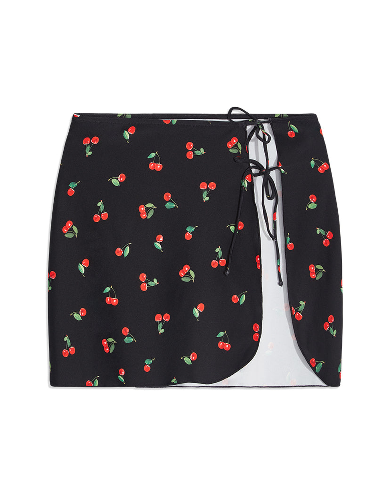 Mini Tie Cherries Sarong | Black