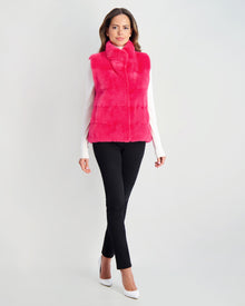 Mink Vest | Fuschia