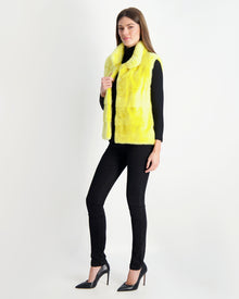 Mink Vest | Yellow
