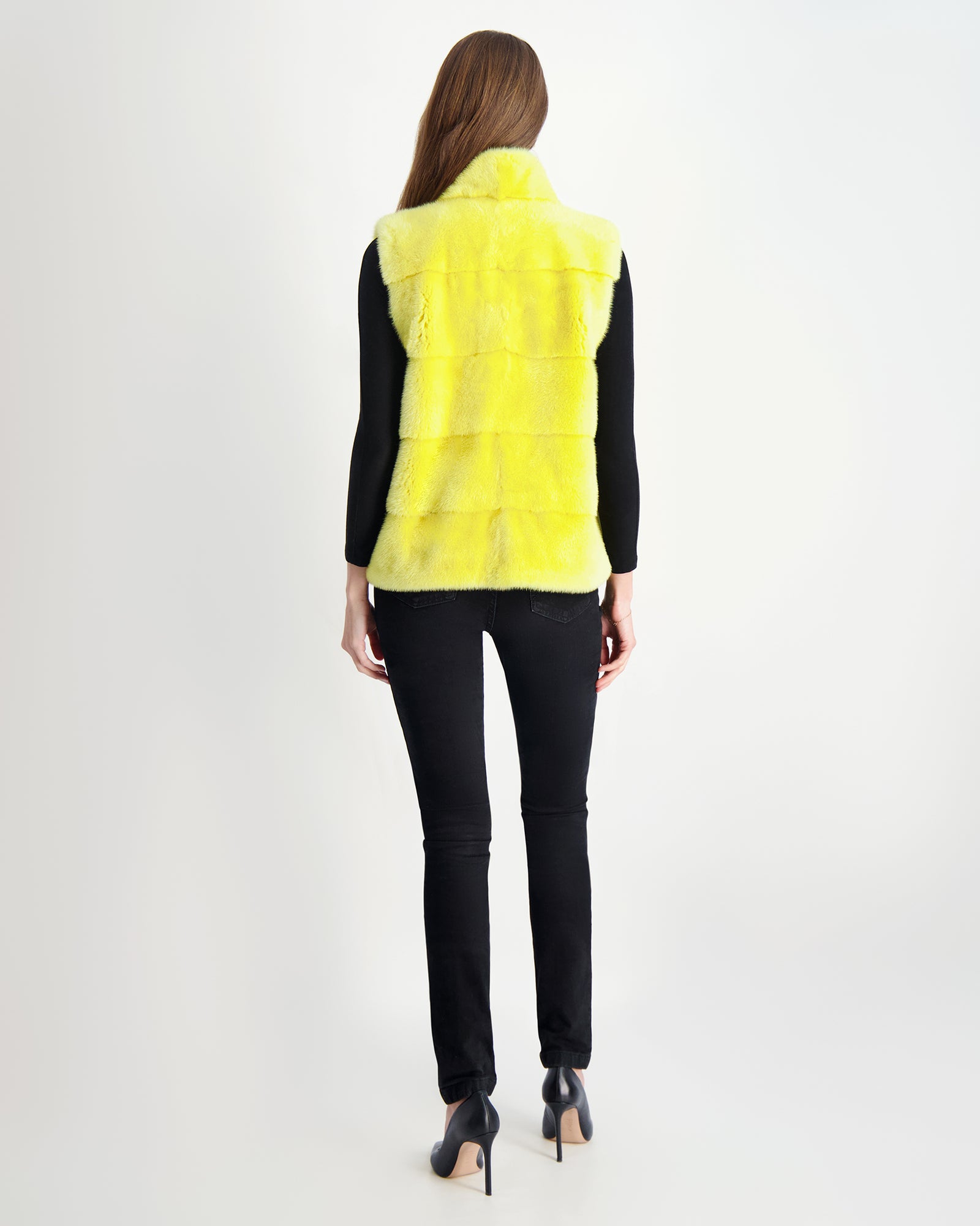 Mink Vest | Yellow