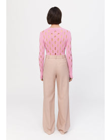 Misty | Cut-Out Longsleeve Top | Electric Rose