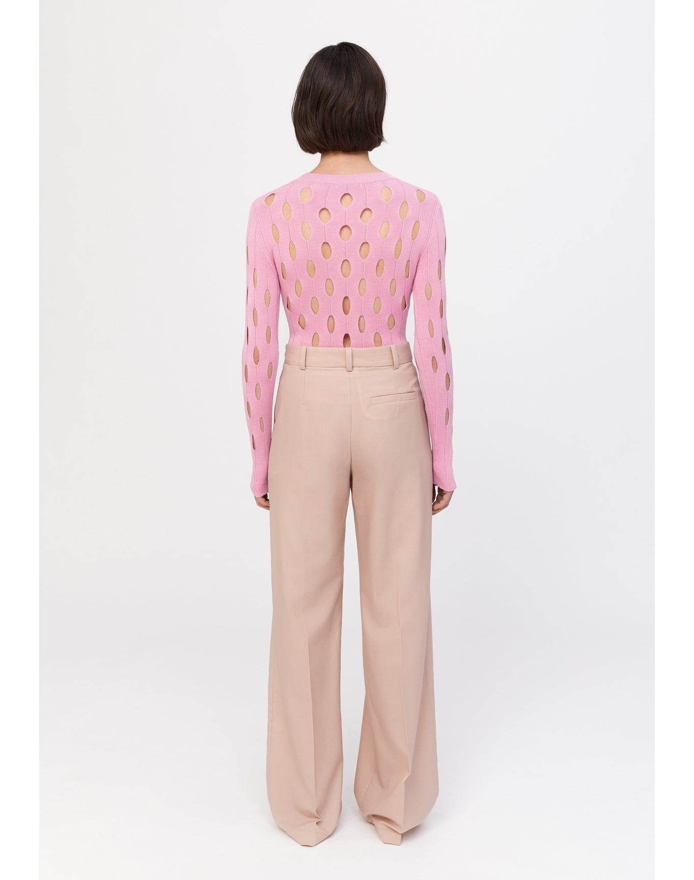 Misty | Cut-Out Longsleeve Top | Electric Rose