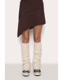 Mohair Rib Leg Warmers | Creme