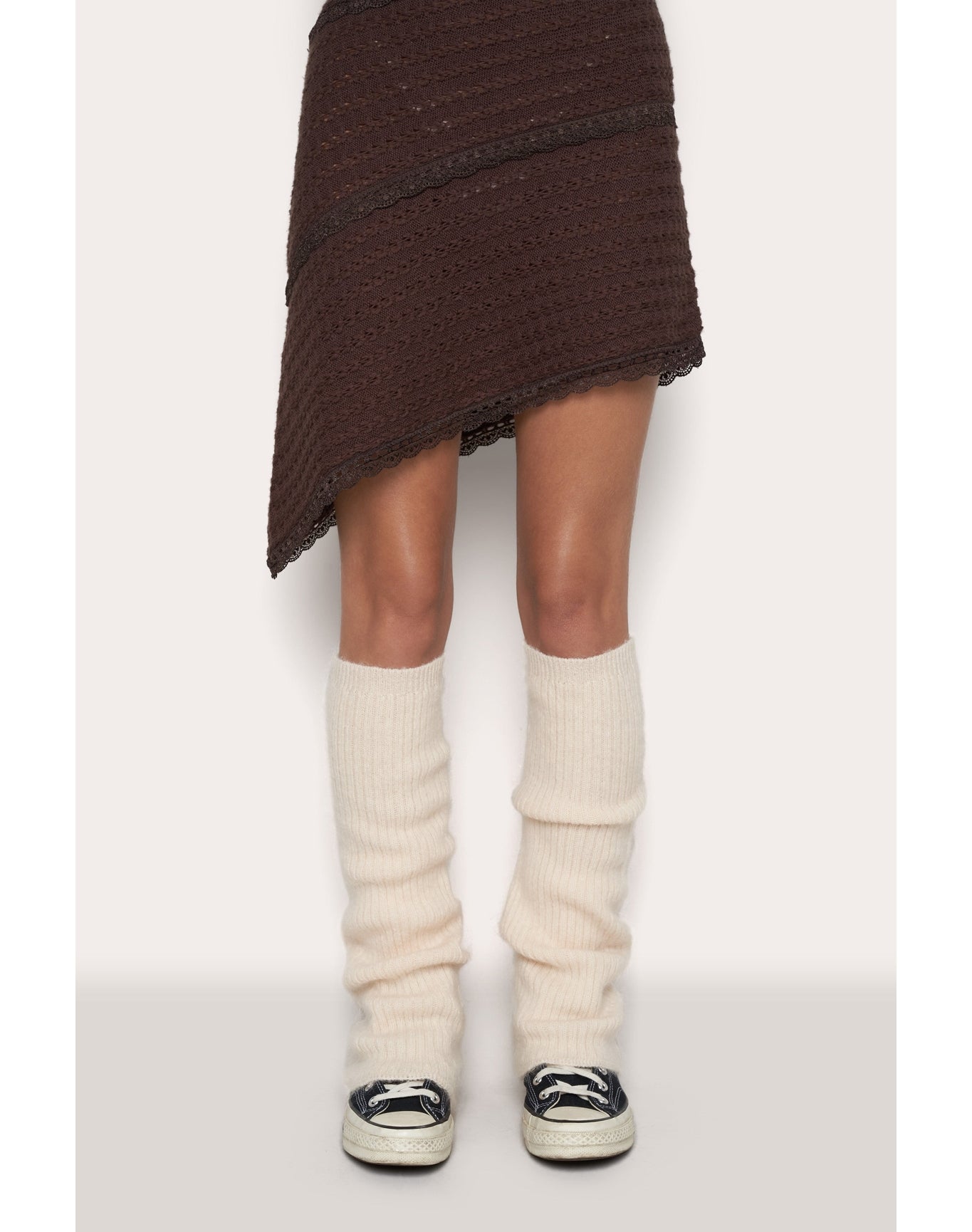 Mohair Rib Leg Warmers | Creme