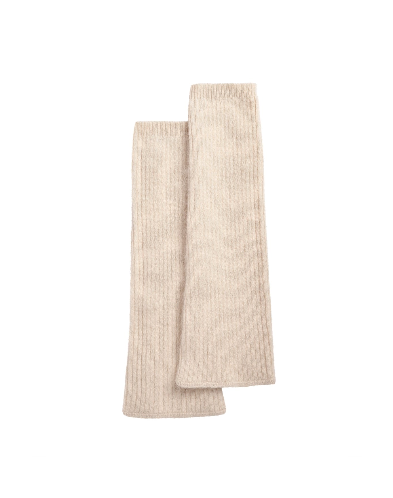 Mohair Rib Leg Warmers | Creme