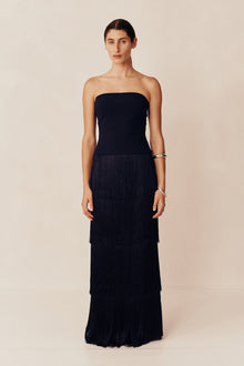 Mono Fringe Skirt | French Navy
