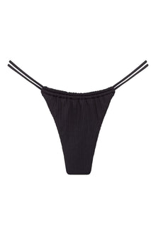 Brasil Bikini Bottom | Black Rib