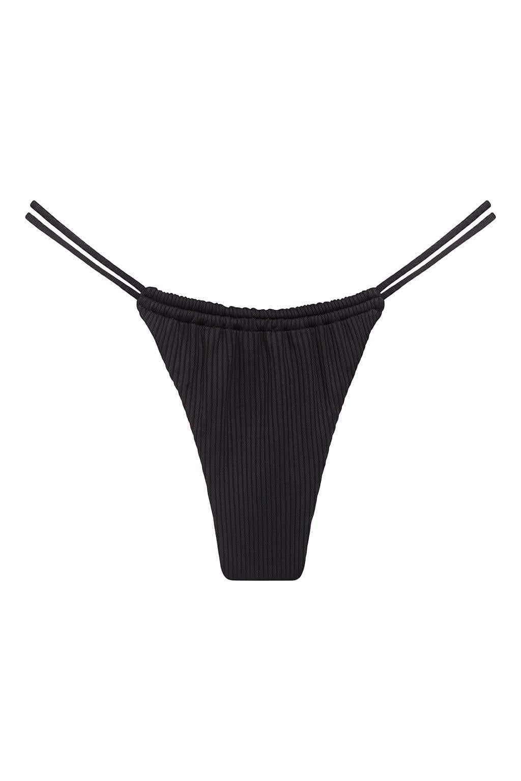 Brasil Bikini Bottom | Black Rib