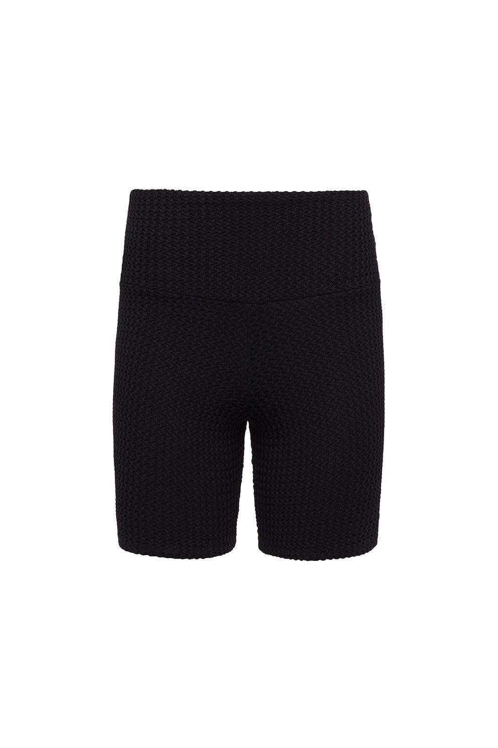 Midi Bike Short | Black Crochet