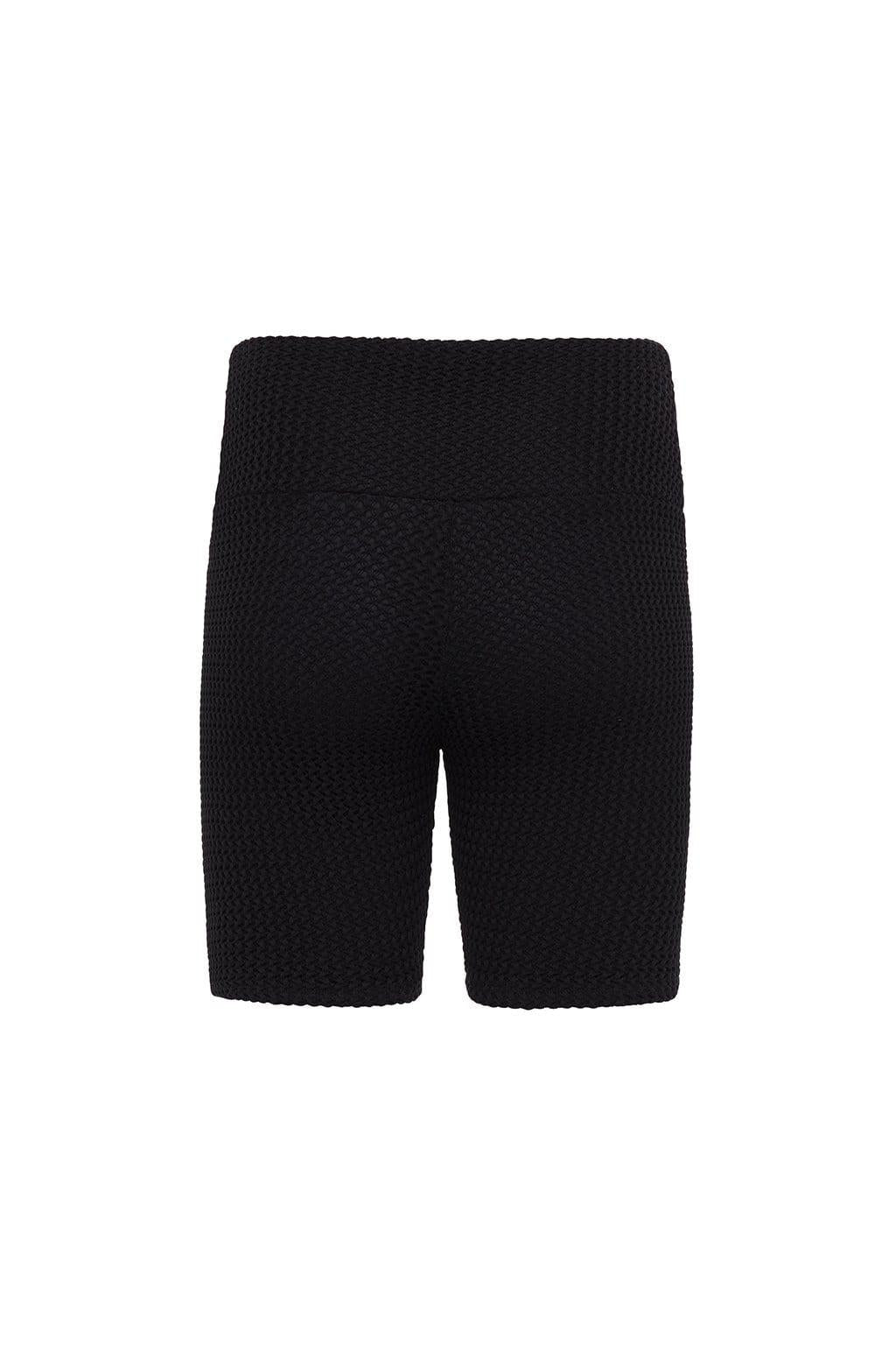 Midi Bike Short | Black Crochet