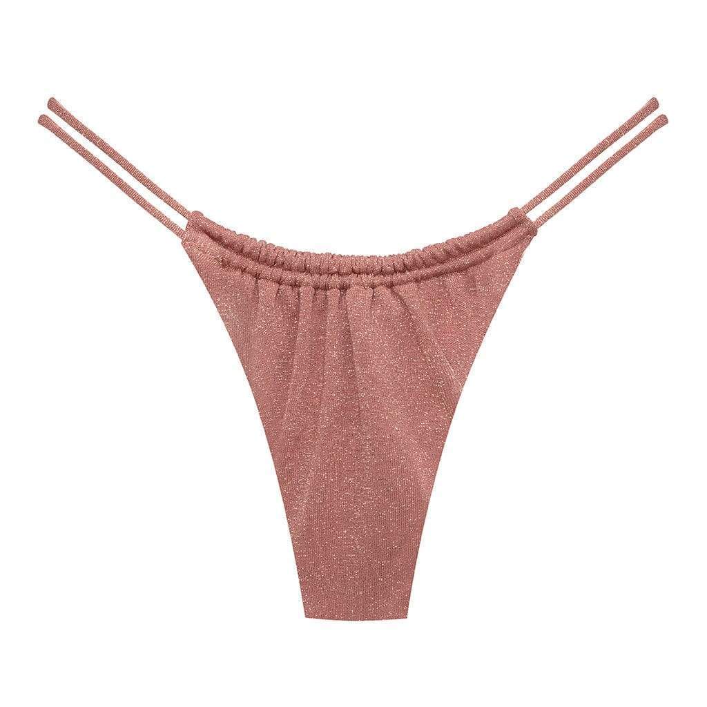 Women | Brasil Bikini Bottom | Mauve Sparkle