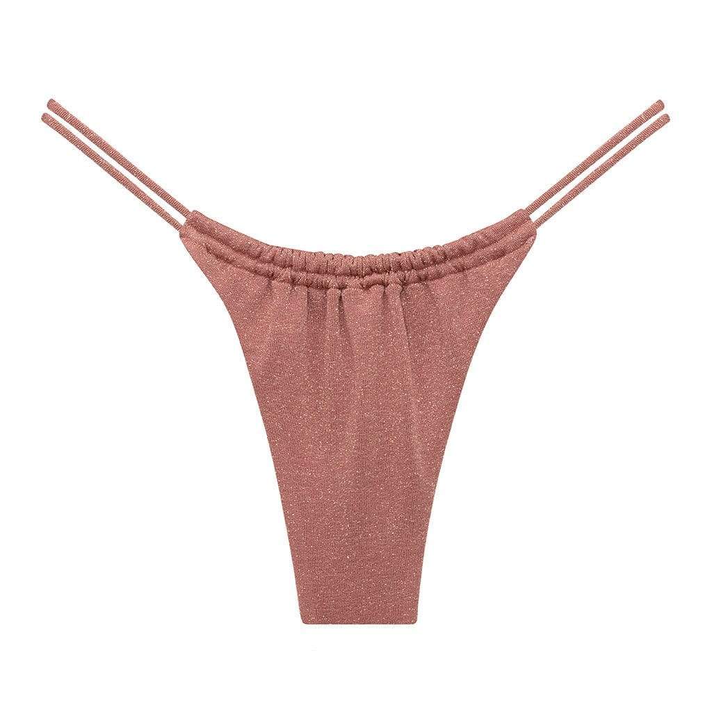 Women | Brasil Bikini Bottom | Mauve Sparkle