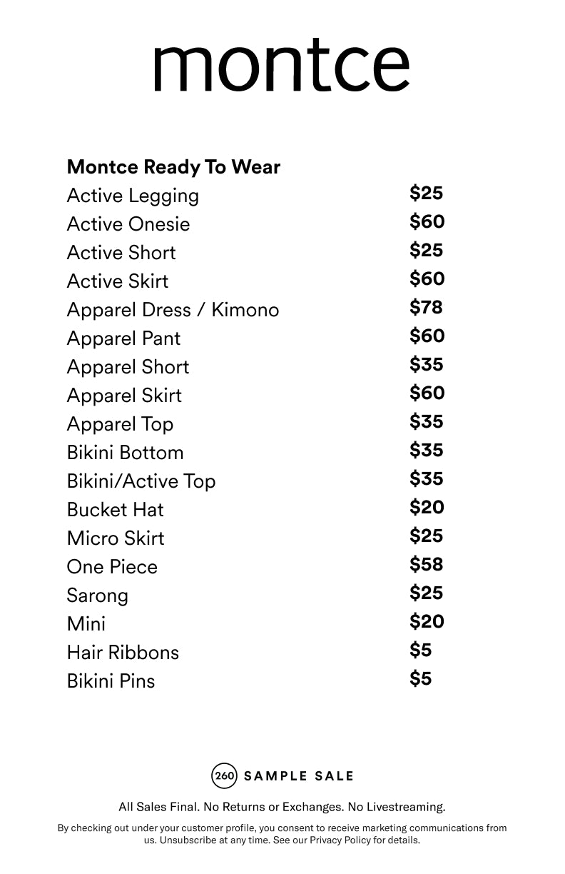 Price table