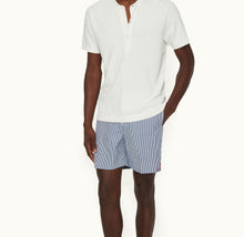 Montrose Classic Fit 3-Button Placket Cotton-Linen T-Shirt | Thasos Beach