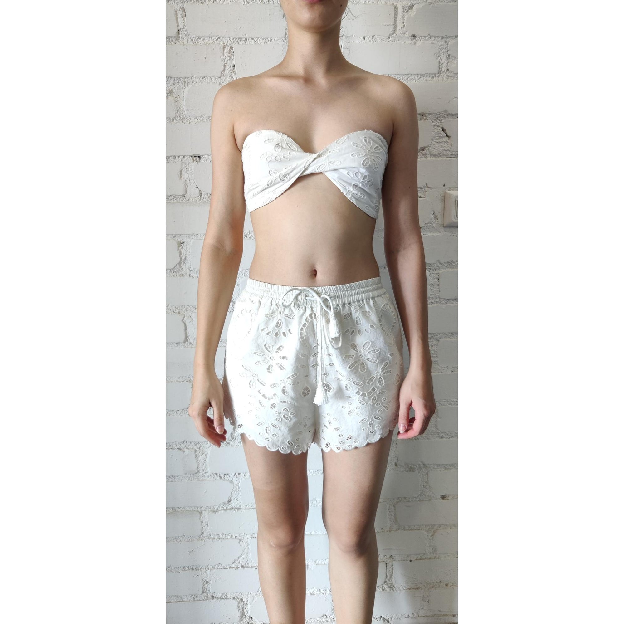 Moss White Shorts