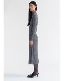 Mossy | Sparkly Ribbed Midi Skirt | Storm