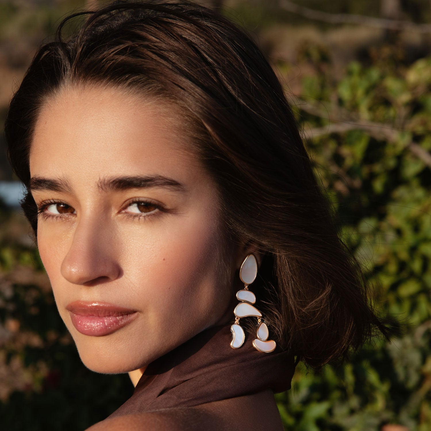 Luxe Paulina Earrings | Mother of Pearl | 14K Gold Plated Brass