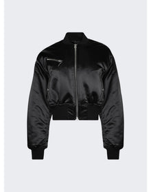 Mugler | Women | Cropped Nylon Bomber | Black