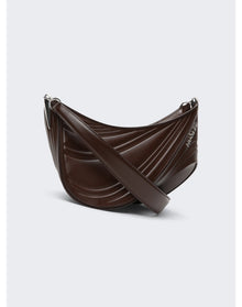 Mugler | Women | Medium Embossed Spiral Curve 01 Shoulder Bag | Dark Brown