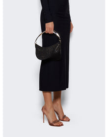 Mugler | Women | Small Crystal Hot Fix Spiral Curve 01 Bag | Black