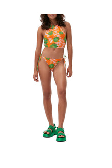 Multicolour Printed Bikini Briefs | Vibrant Orange